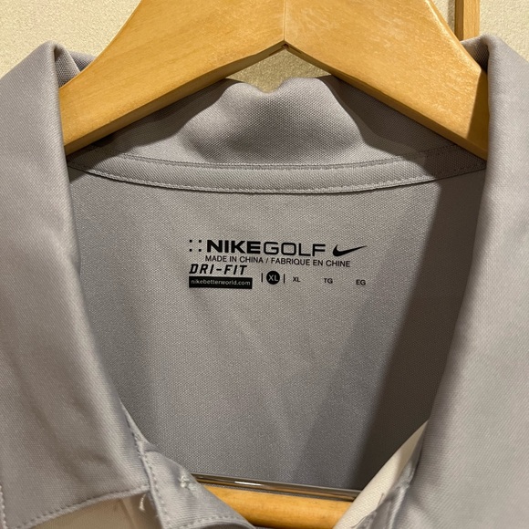 NWT Nike Dri-FIT Colorblock Icon Modern Fit Polo White / Wolf Grey, Size XL - Picture 10 of 12